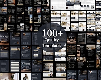 Ultimatives Realtor Marketing Bündel | 100+ Canva-Vorlagen | Komplettes Done-For-You-System für Makler