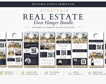 Türschild Vorlagen | Realtor Marketing Bundle (Canva Editierbar)