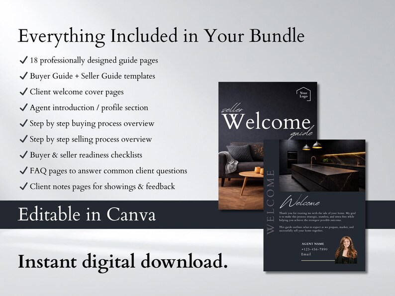 Real Estate Buyer Seller Guide Bundle | Editable Canva Templates ...