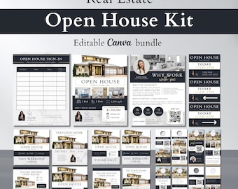 Offenes Haus Vorlagen Kit | Bearbeitbares Canva Bundle (Digitaler Download)