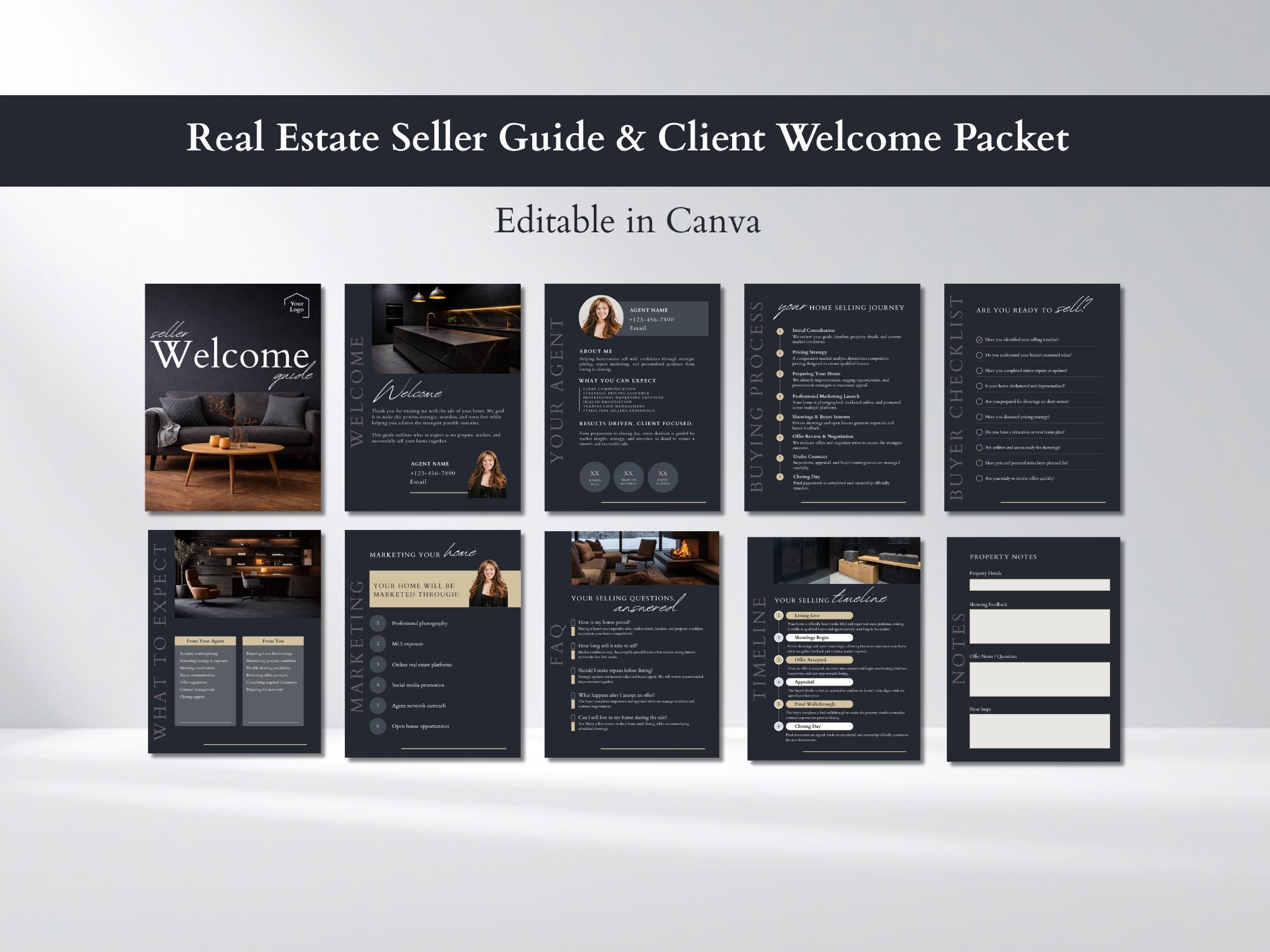Real Estate Buyer Seller Guide Bundle | Editable Canva Templates ...