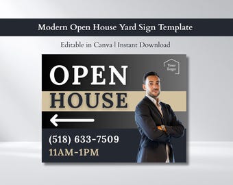 Offenes Haus Hof Schild Vorlage | Makramee Branding (Digitaler Download)