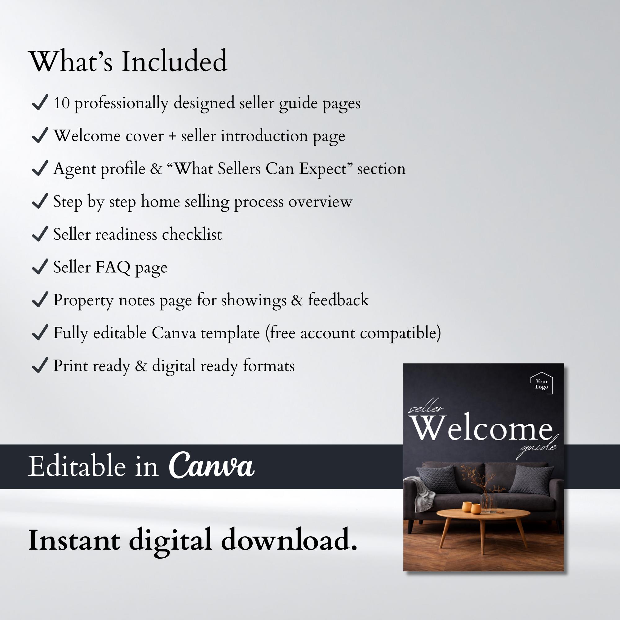 Real Estate Seller Guide Template | Realtor Listing Presentation Canva ...