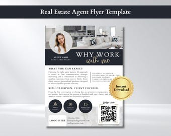 Makler Flyer Vorlage | Warum mit mir arbeiten? (Digitaler Download)