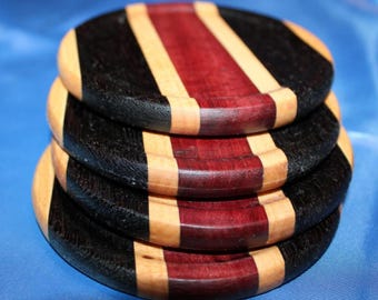 Handmade Coaster Hardwood Coaster Exotic Hardwood Wenge Wood Coaster Gift Housewarming Occasion