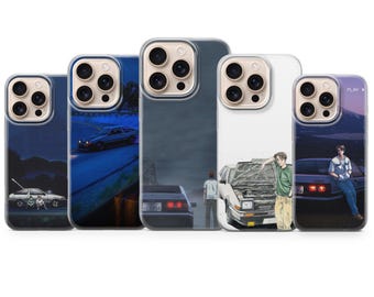 Funda de teléfono con el anime Initial D de Takumi Fujiwara para iPhone 17 Air 16e Pro Max 15 14 13 12 11 / Samsung S25 S24 FE / Google Pixel 10 9