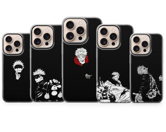 Funda de teléfono con el anime Jujutsu Kaisen Satoru Goju para iPhone 17 Air 16e Pro Max 15 14 13 12 11 / Samsung S25 S24 FE / Google Pixel 10 9