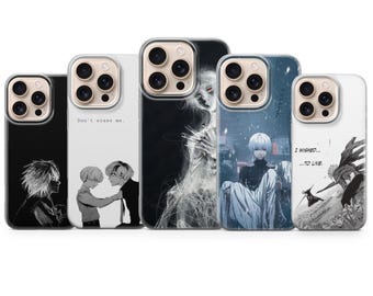 Funda de teléfono con el anime Tokyo Ghoul Kaneki Ken para iPhone 17 Air 16e Pro Max 15 14 13 12 11 / Samsung S25 S24 FE / Google Pixel 10 9
