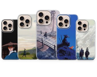 Funda de teléfono de anime Blue Eye Samurai para iPhone 17 Air 16e Pro Max 15 14 13 12 11 / Samsung S25 S24 FE / Google Pixel 10 9