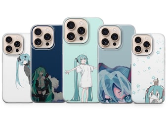 Funda de teléfono de anime Hatsune Miku para iPhone 17 Air 16e Pro Max 15 14 13 12 11 / Samsung S25 S24 FE / Google Pixel 10 9