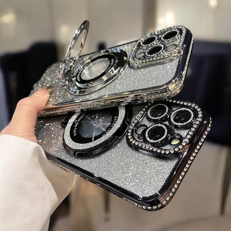 Luxury Magsafe Glitter Diamond Phone Case for iPhone 17 16 15 14 13 12 ...