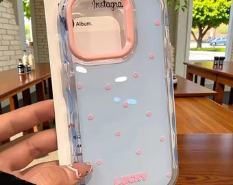 Korean Polka Dot Wave Phone Case for iPhone 17 Pro Max 16 15 14 13 12 11 Plus | Candy Color Jelly Cover