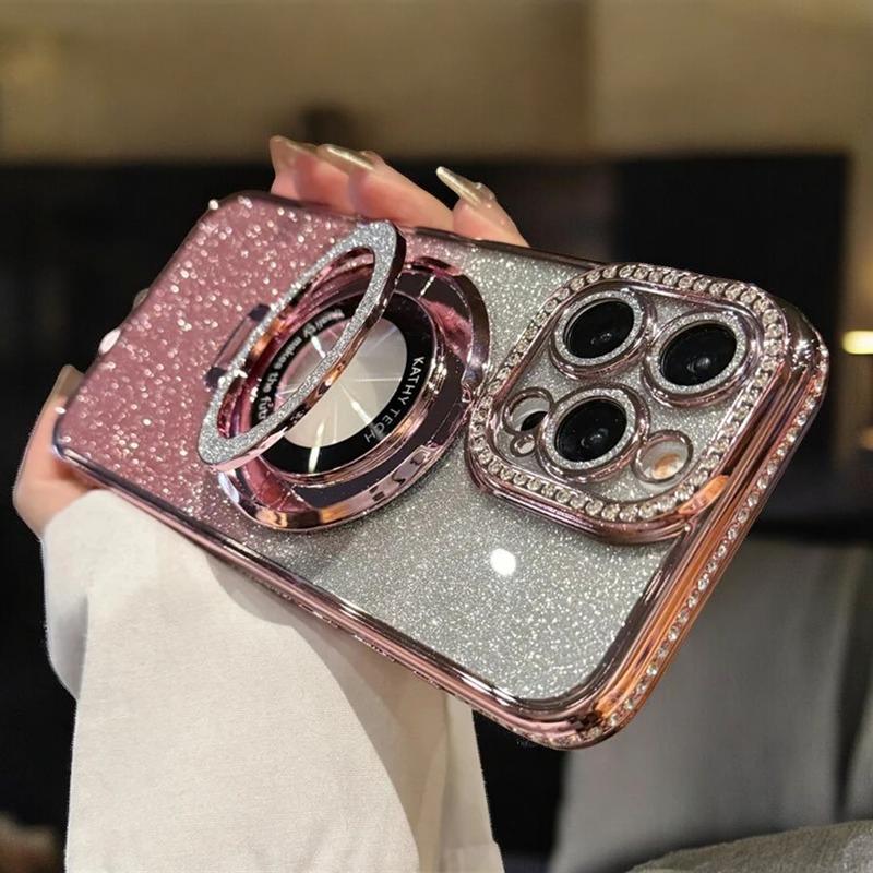 Luxury Magsafe Glitter Diamond Phone Case for iPhone 17 16 15 14 13 12 ...