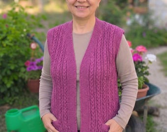 Handmade Traditional V-Neck Women's Vest
