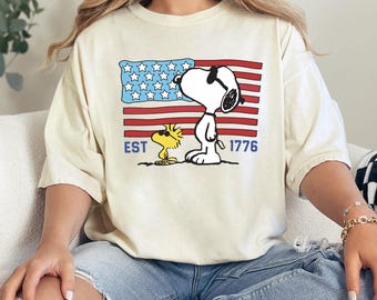 Comfort Colors® Patriotic Cool Dog T-Shirt, Est 1776 Fourth of July Gift