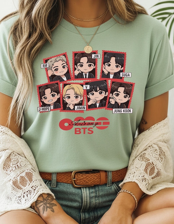 Comfort Colors® Arirang Chibi Boyband Shirt, Kawaii Kpop Group Fan Gift
