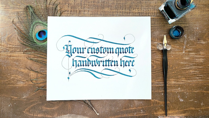 Custom calligraphy art Gothic calligraphy services image 2