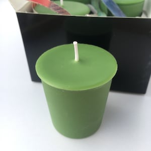 Sale!  Green Amber Soy Votive Candles 4 Pack Gift Box