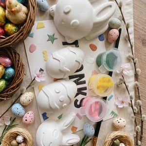 Easter Plaster Painting Kit, Bunny and Egg Craft Activity for Kids
