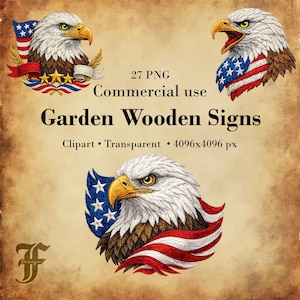 American Eagle Embroidery PNG, Patriotic Eagle Clipart, USA Flag Bald Eagle, Realistic Thread Effect, Military Veteran Art, Fourth of July