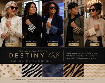 Slip-On Cuffs, Detachable | Diva Collection | The Destiny (Forearm Sleeve)