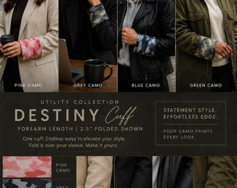 Slip-On Cuffs, Detachable Cuffs | Utility Collection |  Camouflage | The Destiny (Forearm Sleeve)
