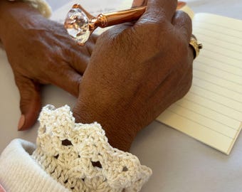 Faux Layered Look, Slip-On Cuffs | The Angie (Crochet Cuff, Wrist)
