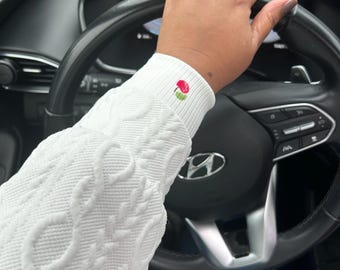 Sleeve Extension, Faux Layers | The Katie | Slip On Cuff (Cherry Blossoms)