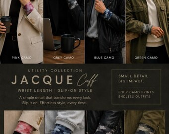 Sleeve Extension, Faux Layers | Utility Collection | Camouflage | The Jacque (Wrist Cuff)