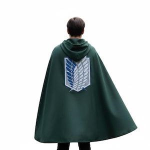 Scoutregementets kappa, grön ullkappa för män, Attack on Titan Cosplay