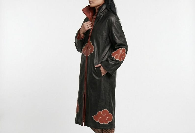 Ninja Robe Designs Akatsuki Cloak, Red Cloud Ninja Robe, Anime Cosplay Costume, Shinobi ...