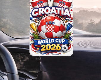 Croatia World Cup 2026 Car Air Freshener