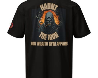 de sport - T-shirt emblématique Haunt the Iron | Chemises d'entraînement pour hommes | Vêtements de sport foncés