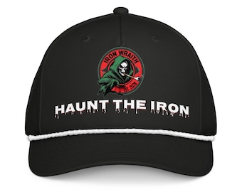 Chapeau de sport - Chapeau emblématique Haunt the Iron | Chapeaux d'entraînement pour hommes | Vêtements de sport foncés