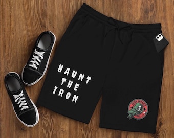 Short de sport - Haunt the Iron | Short d'entraînement pour homme | Vêtements de sport foncés