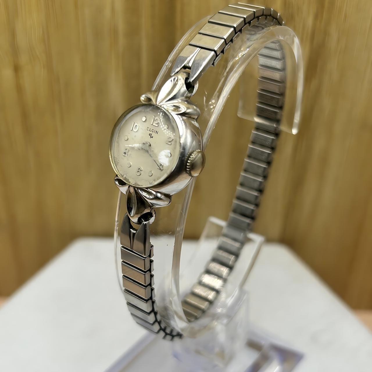 Elgin 10k white gold filled watch Lord Elgin Diamond Watch Circa 1960 main image 2