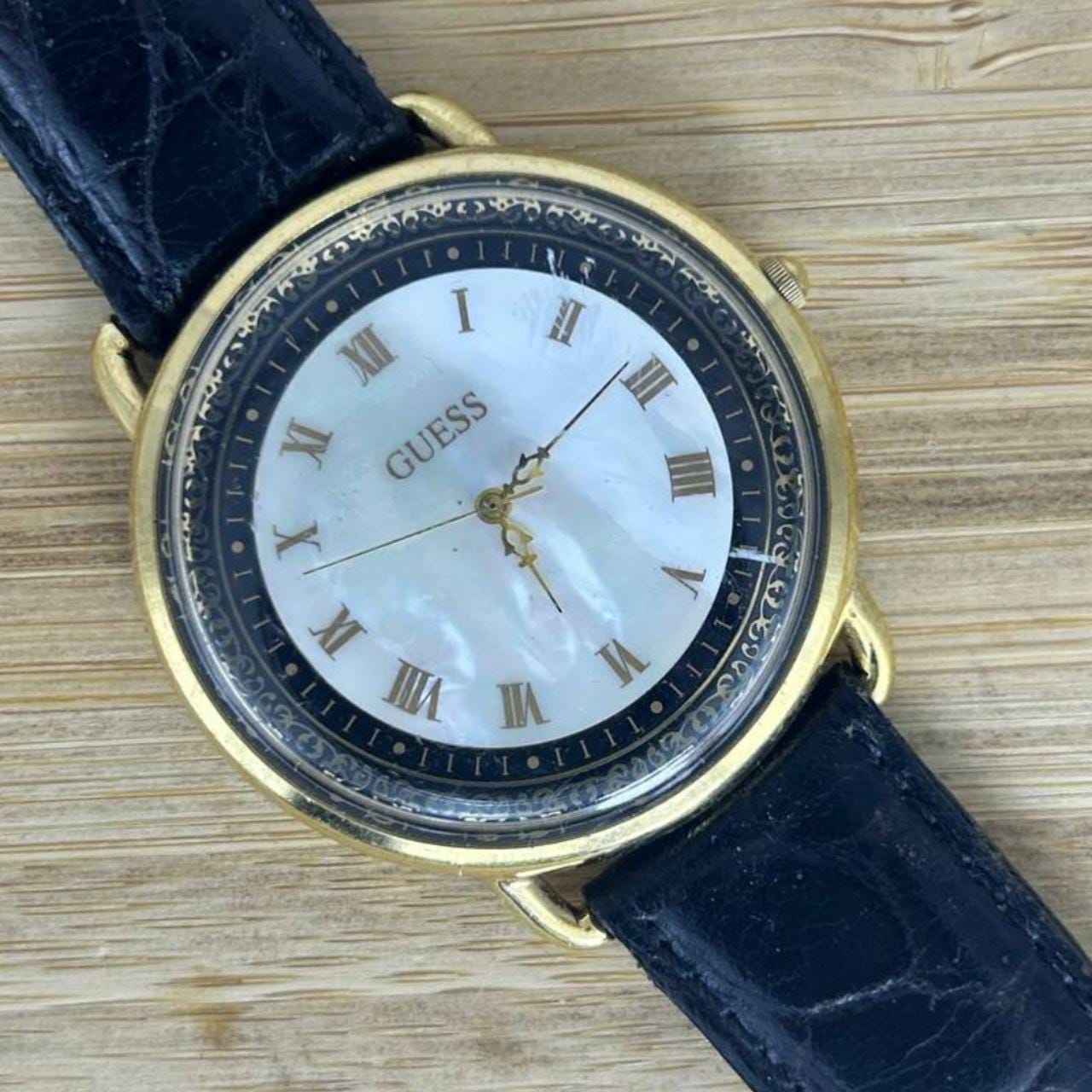 Vintage 1992 GUESS Women\'s Rotating Bezel Two Tone Watch White Dial Band 1992 Guess Watch - Etsy main image 2