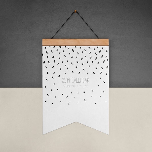 2014 Calendar - Bird Inspired Patterns - Eco-Friendly