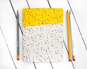 Large Flying Birds Pattern Yellow Notebook