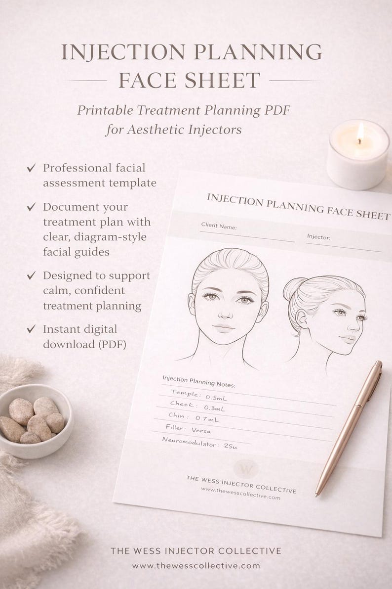 Charting Injector Face Injector Face Sheet | Treatment Planning PDF (digital Download) - Etsy