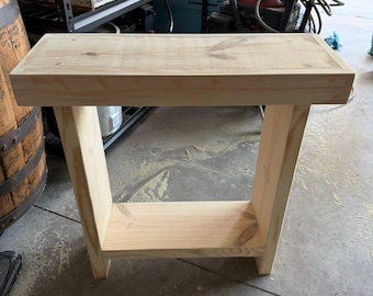 Handcrafted Solid Wood Side Table