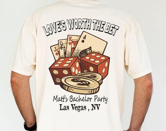Custom Casino Bachelor Party Shirt, Comfort Colors Vegas Groom Shirt, Bachelor Tee, Wedding Weekend Shirt, Groom Squad Top
