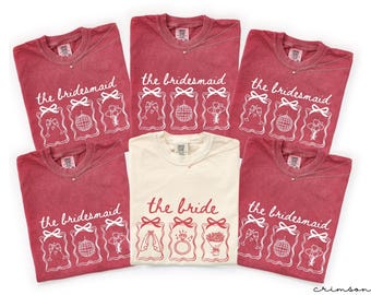 Comfort Colors® Bride & Bridesmaid Shirts, Bridal Party Matching Tees