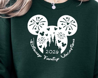 Disney Family Vacation Sweatshirt, Family Trip Sweatshirt, Disney Group Sweatshirt, Mickey and Minnie Sweatshirt, Disneyworld 2026 Sweater