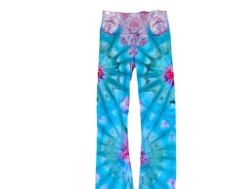 Hand-dyed yoga pants XL 90% cotton/10 spandex bootleg cut