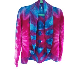 Hand-dyed upcycled bolero style sweater ex-small size