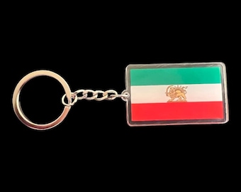 Brelok akrylowy Shir o Khorshid – Lew Słońce Perska flaga – Perski symbol królewski