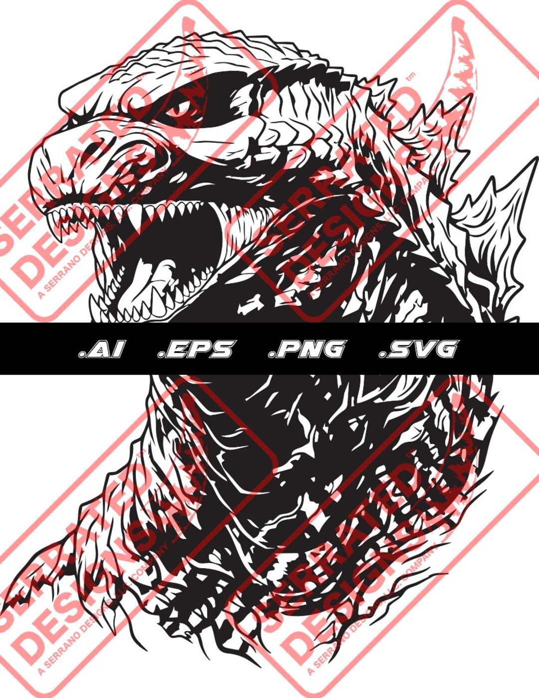 Godzilla 2014 Vector Design - Etsy