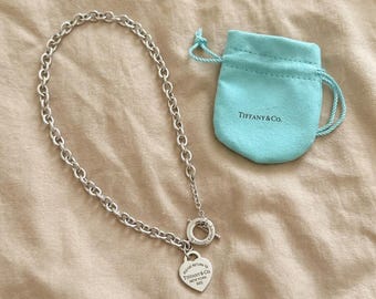 Vintage Tiff Silver Toggle Chain Necklace - Pre-Owned Jewelry