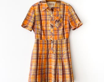 Talla S, Vestido camisero corto vintage de Betty Barclay, Alemania